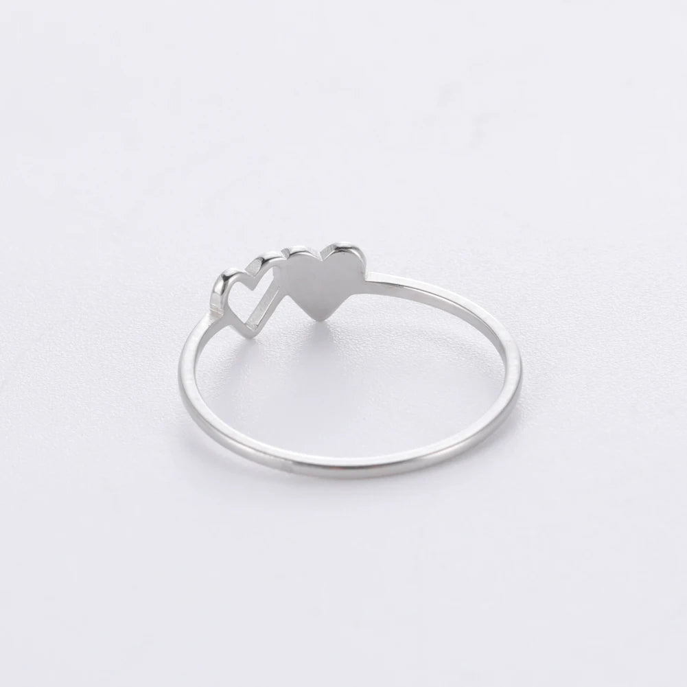 Silver Valentine's Day ring 